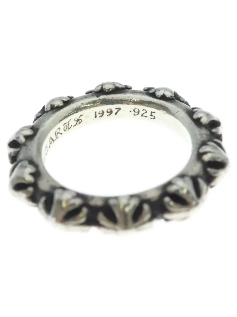 Chrome Hearts Cross Band Ring Silver